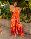 Dress Wilma Bright Orange Print