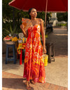 Dress Wilma Bright Orange Print