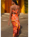 Dress Wilma Bright Orange Print