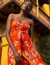 Dress Wilma Bright Orange Print