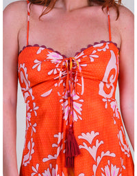 Dress Wilma Bright Orange Print