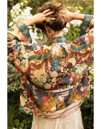 Stay Gold Cropped Bamboo Kimono