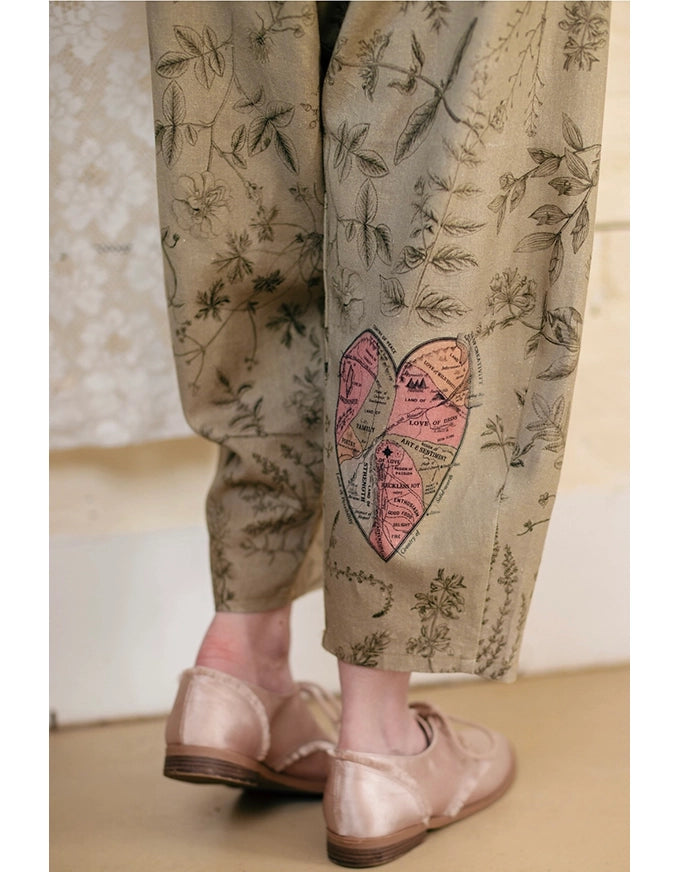 Map of my Heart Artist Boho Linen Pants