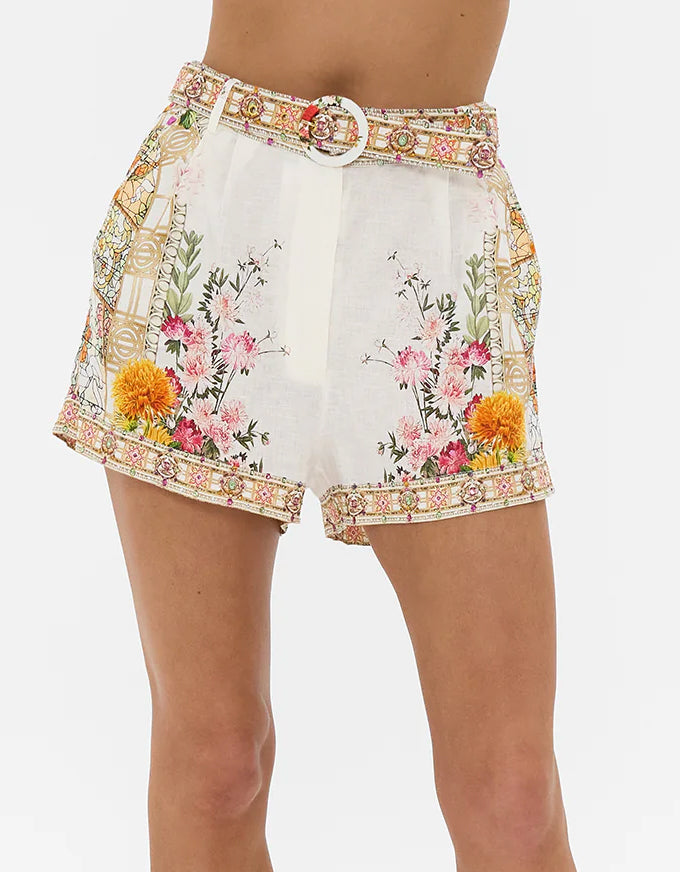 Egyptian Rose Tuck Front Shorts