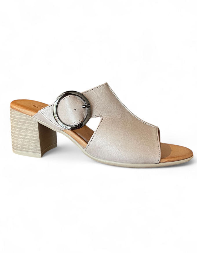 Eliska Heels Taupe Leather