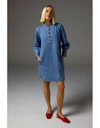 Elocution Dress Light Washed Denim