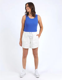 Emma Relaxed Denim Shorts Vintage White