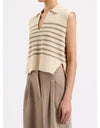 Enes Knit Vest Chestnut Stripe