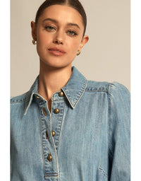 Opal Dress Light Washed Denim