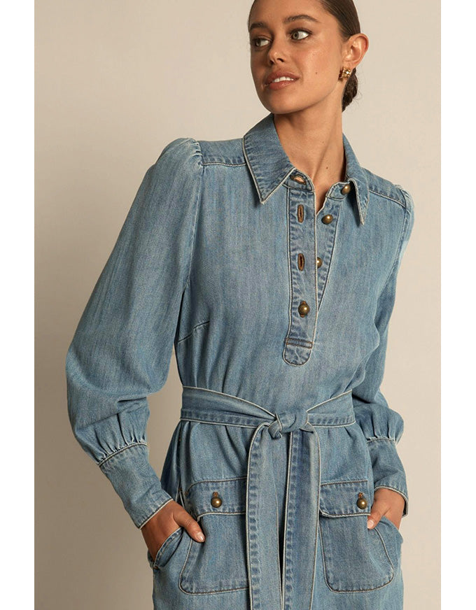 Opal Dress Light Washed Denim
