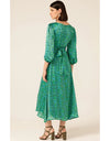 Ethereal Eden Midi Dress Emerald