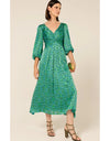 Ethereal Eden Midi Dress Emerald