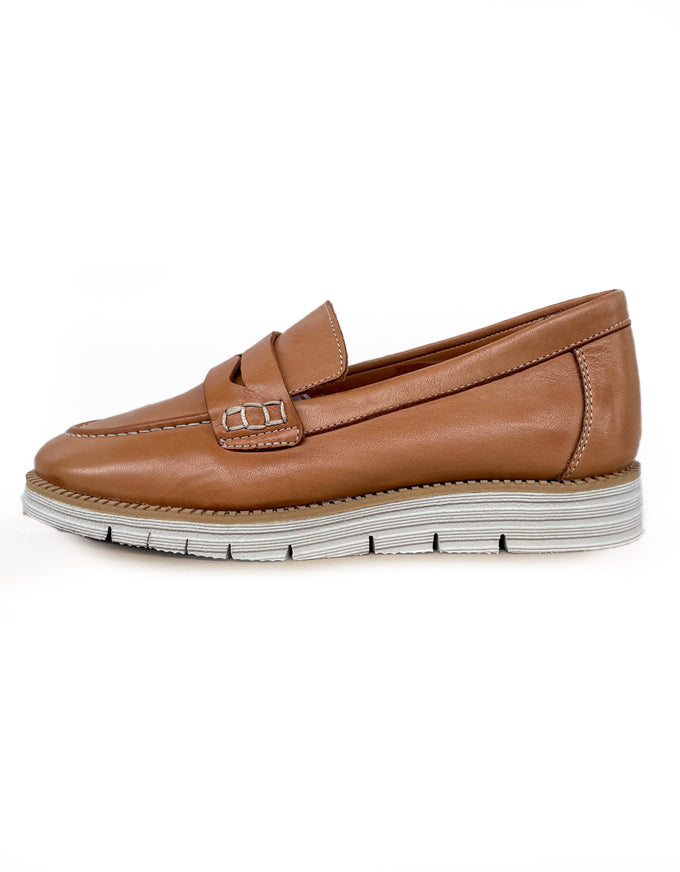 Evelyn Loafers Tan Leather