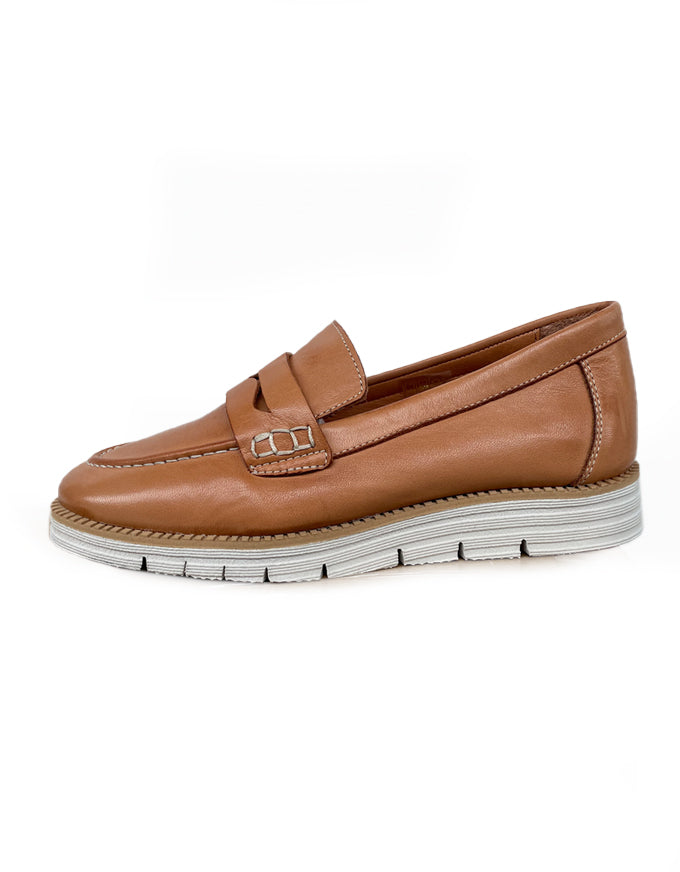 Evelyn Loafers Tan Leather