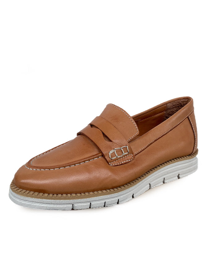 Evelyn Loafers Tan Leather