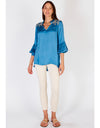 Faja Shirt Blue with Jewels