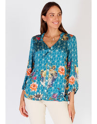 Flamingo Shirt Blue Print