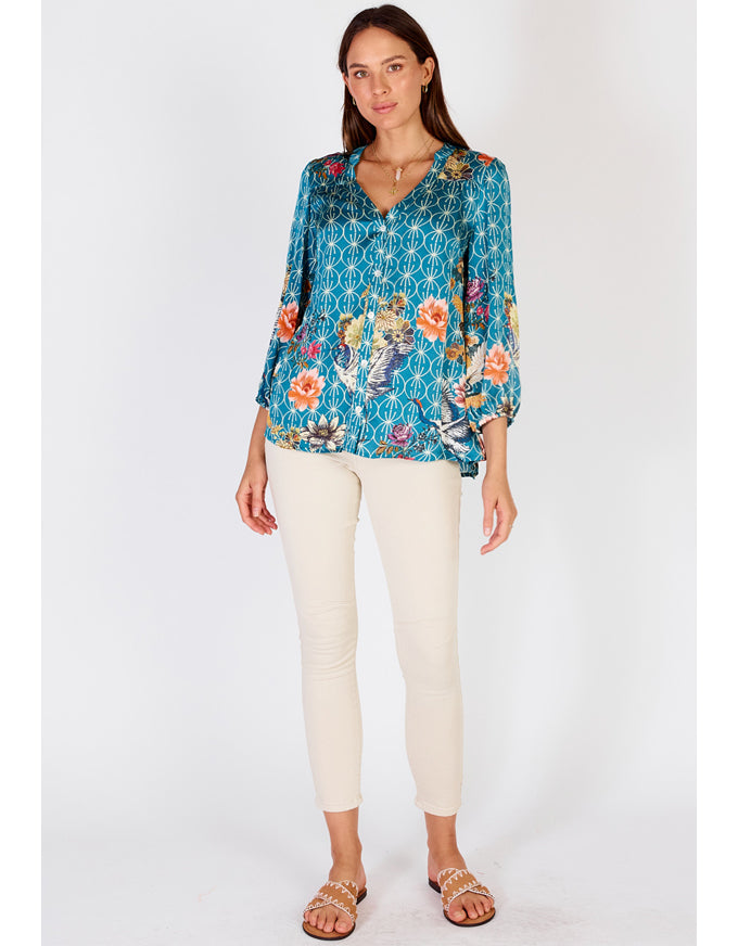 Flamingo Shirt Blue Print