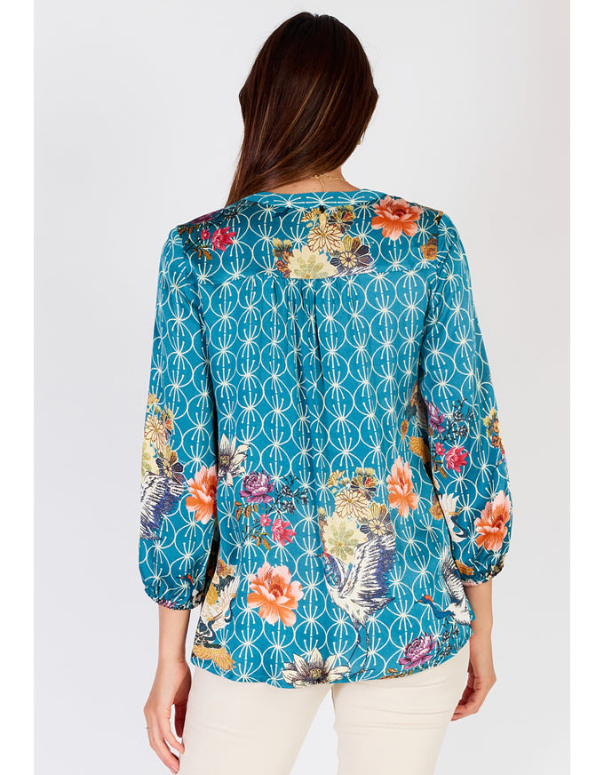 Flamingo Shirt Blue Print