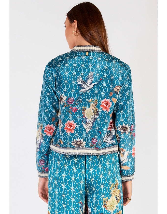 Flamingo Jacket Blue Print