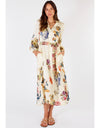 Flamingo Maxi Dress Cream Print