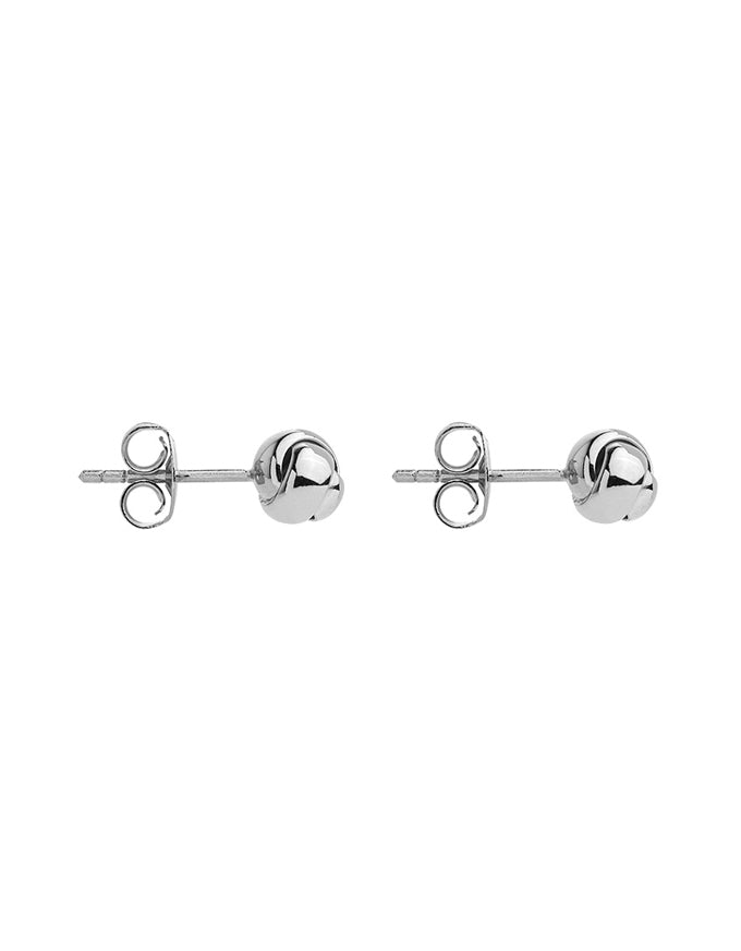 Floret Silver Knot Stud Earring