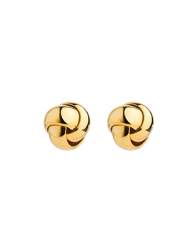 Floret Yellow Gold Knot Stud Earring
