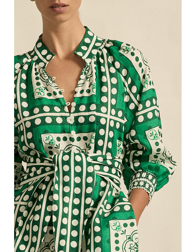 Flourish Dress - Parrot Scarf