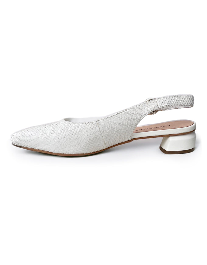 Fotini White Sling Back