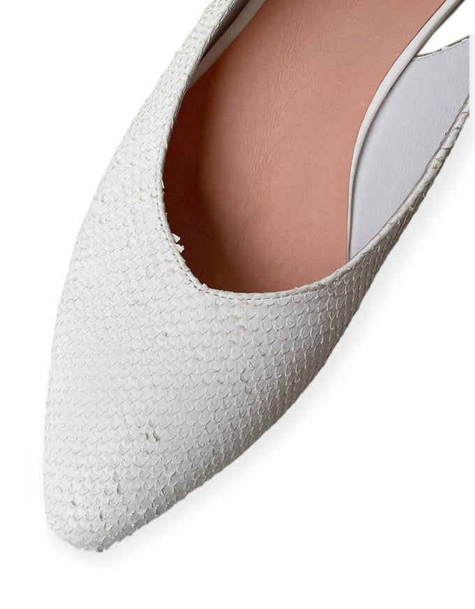 Fotini White Sling Back