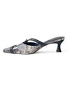 Galaxi Kitten Heels Black Snake