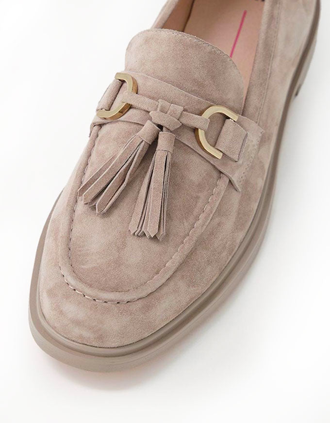 Gelly Loafers Taupe Suede