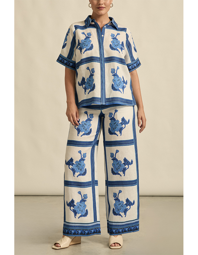 Gesture Pant Azure Collage