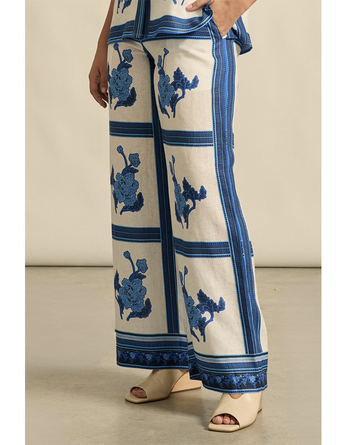 Gesture Pant Azure Collage