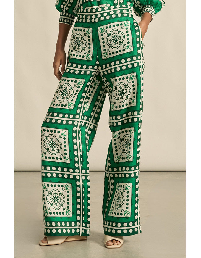Gesture Pant - Parrot Scarf
