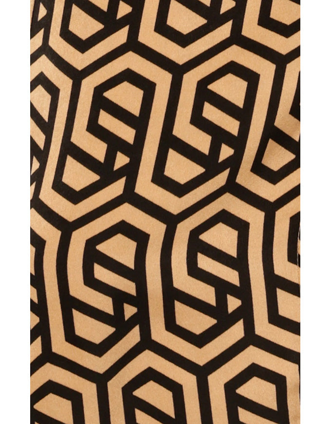 Gino Shirtmaker Dress Black/Tan Geo