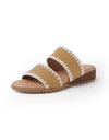 GISTER Sandals Sand/White Elastic Straw