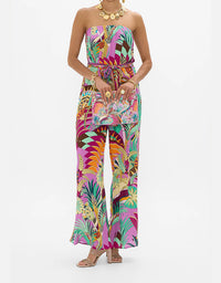 Giza Goddess Silk Tie Waist Strapless Jumpsuit by Camilla