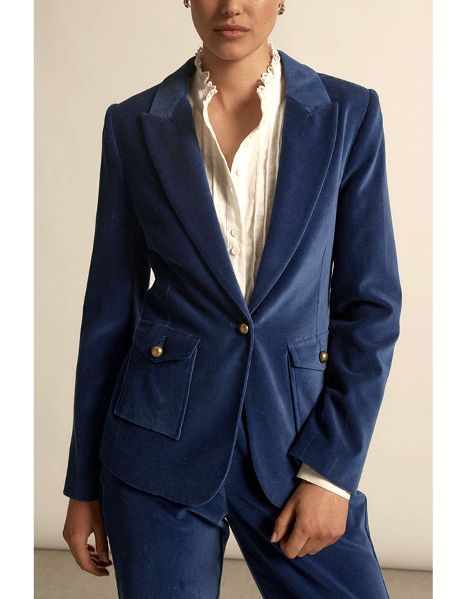 Glace Jacket Sapphire Velvet