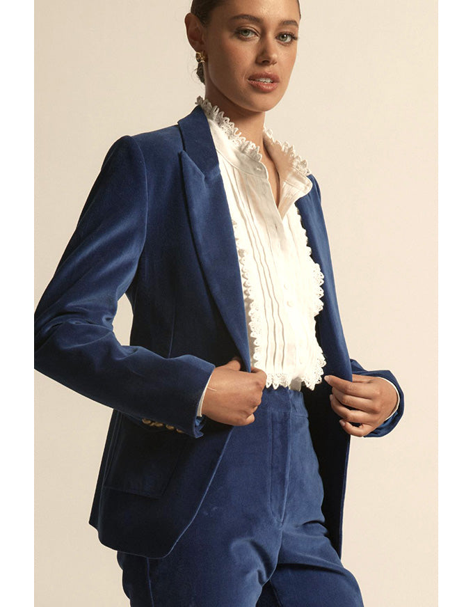 Glace Jacket Sapphire Velvet