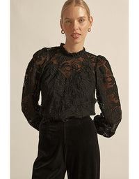 Glint Top Black