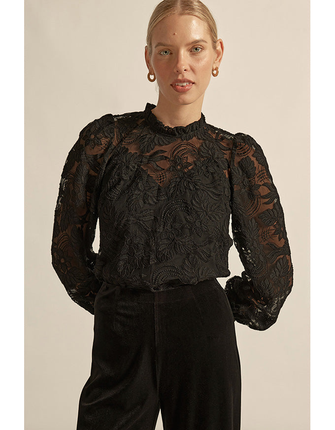 Glint Top Black