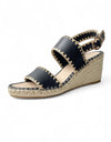 Gogos Espadrille Wedge Heels Black