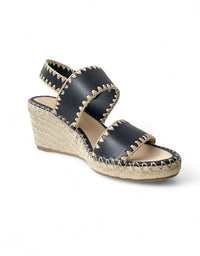 Gogos Espadrille Wedge Heels Black