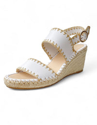 Gogos Espadrille Wedge Heels White