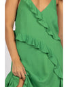 Daydream Ruffle Slip Dress Summer Green