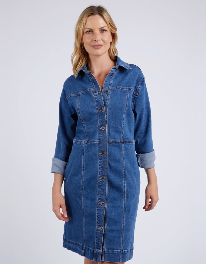 Gwen Long Sleeve Denim Dress