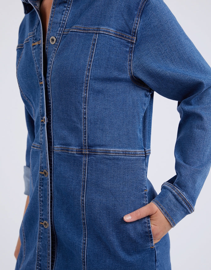 Gwen Long Sleeve Denim Dress