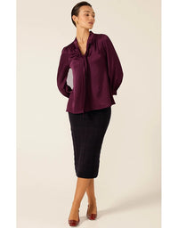 Hatchie Blouse Black Cherry