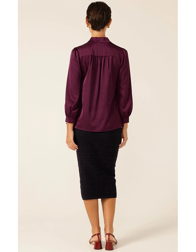 Hatchie Blouse Black Cherry